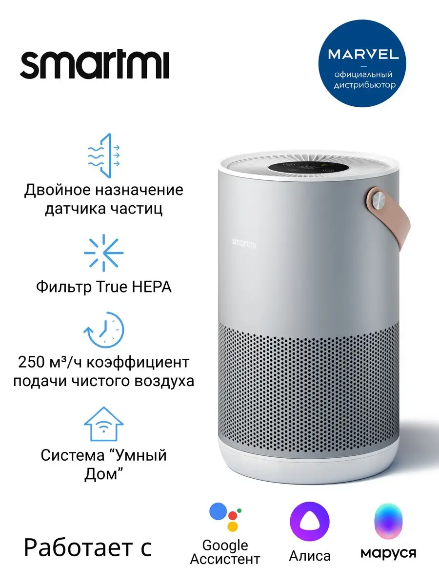 Очиститель воздуха Smartmi Air purifier P1 с HEPA фильтром Smartmi 38003497  купить в интернет-магазине Wildberries