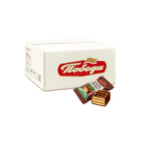 Конфеты вафельные в горьком шоколаде без сахара, 1500г