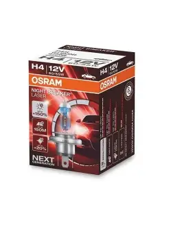 Автолампа H4 60 55 P43t+150% NIGHT BREAKER LASER 4050K 12V Osram 38079913 купить за 1 170 ₽ в интернет-магазине Wildberries