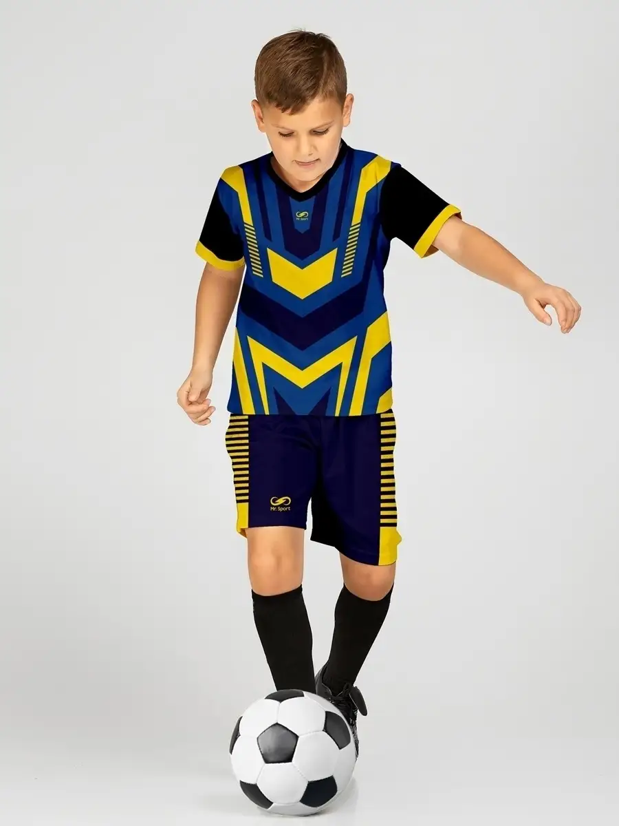 Костюм спортивный Mr. Sport. Цвет синий, золотистый.