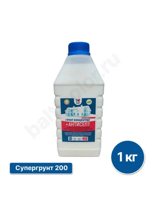 Nordeo Грунтовка акриловая Супергрунт-200 + антисепт 1 кг, 1 кг