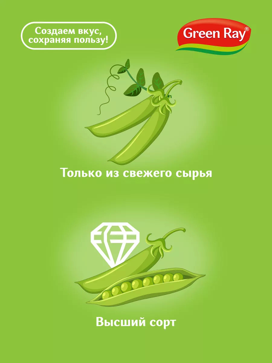 Горошек стекло 450 мл. Green Ray 38112446 купить за 98 ₽ в  интернет-магазине Wildberries