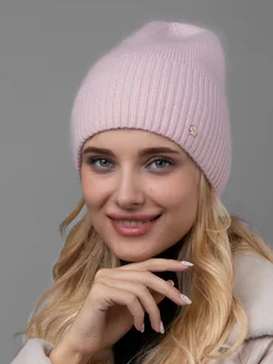 Шапка женская бини осенняя из ангоры Dika Knit 38131419 купить за 702 ₽ в интернет-магазине Wildberries