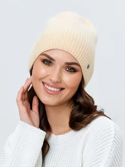 Шапка женская бини осенняя из ангоры Dika Knit 38131420 купить за 912 ₽ в интернет-магазине Wildberries