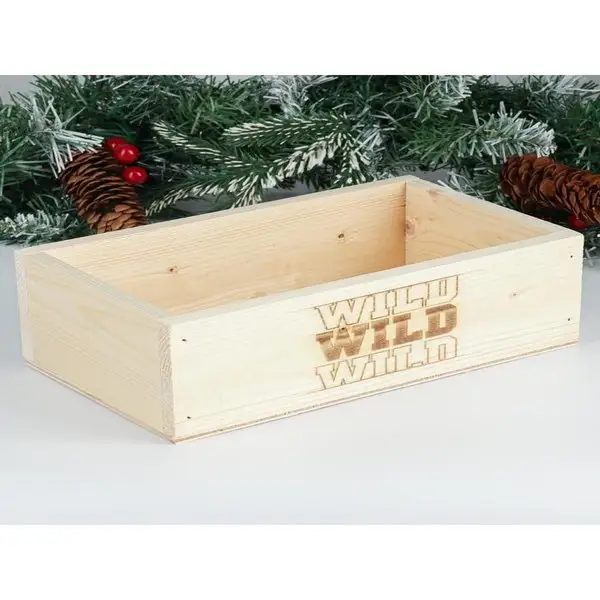 Кашпо деревянное 24.5×14×8 см «Wild Wild Wild»