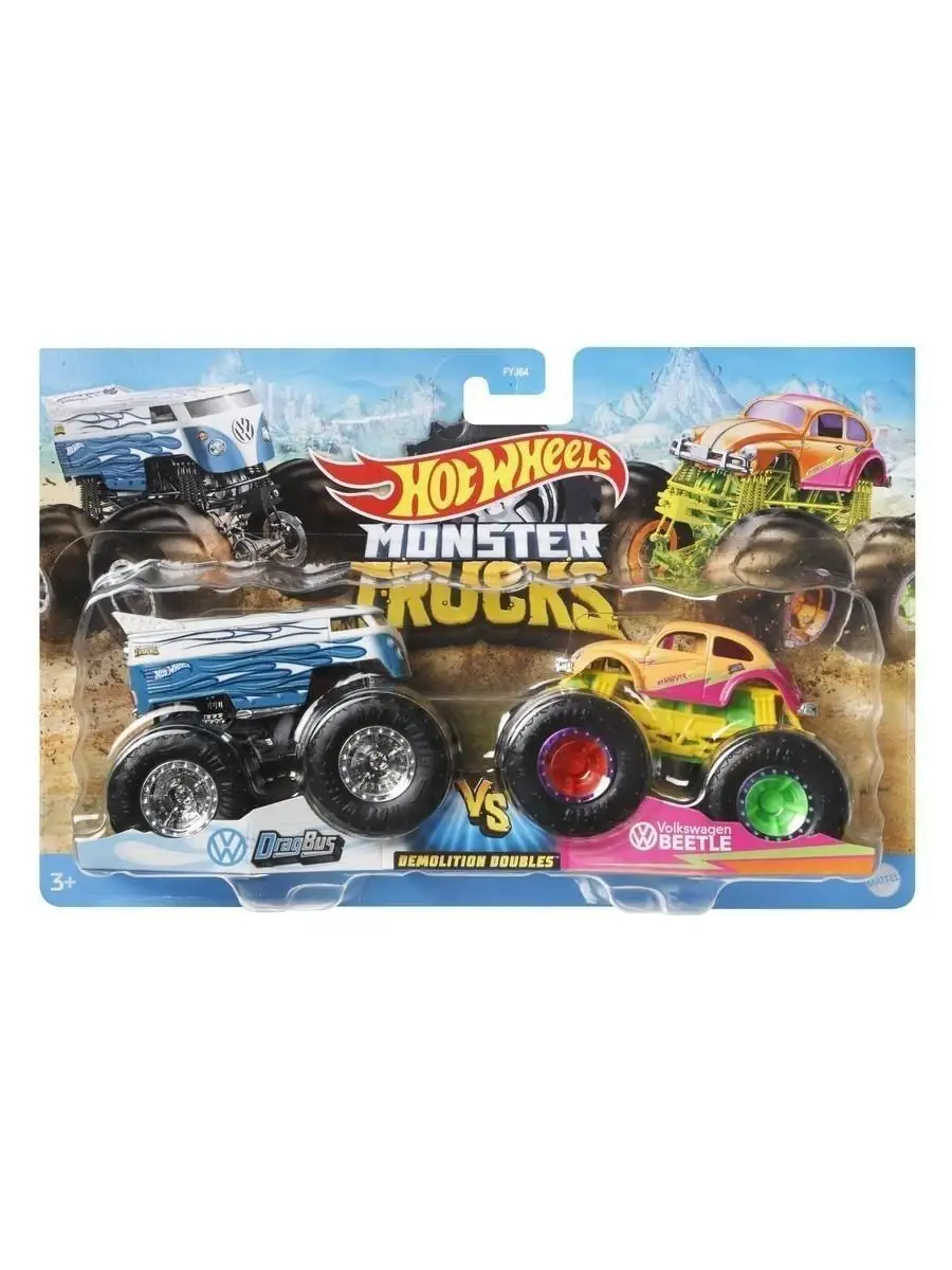 Набор машинок Hot Wheels/Хот вилс Monster Trucks/Монстр-Трак Взаимное  уничтожение (2 шт в упаковке) Hot Wheels 38133968 купить в  интернет-магазине Wildberries