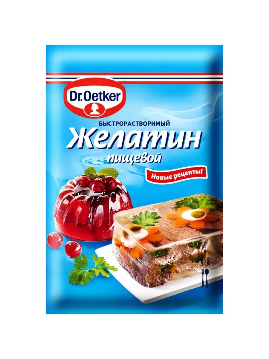 Желатин DR.OETKER, 5 пачек по 10гр Dr.Oetker 38150652 купить за 359 ₽ в  интернет-магазине Wildberries