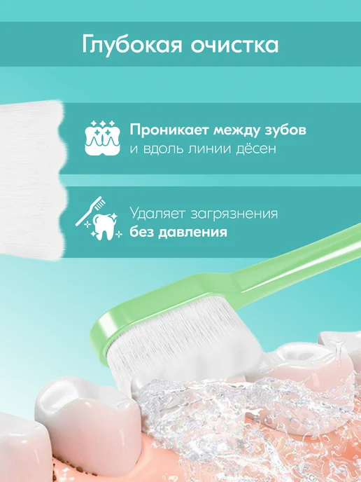 hausland Зубная щетка мягкая щетина с футляром, зеленый, фото 4