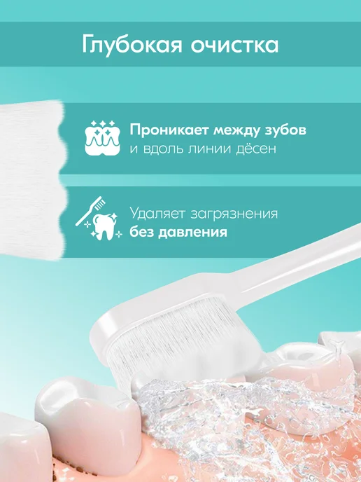 hausland Зубная щетка мягкая щетина с футляром, белый, фото 4