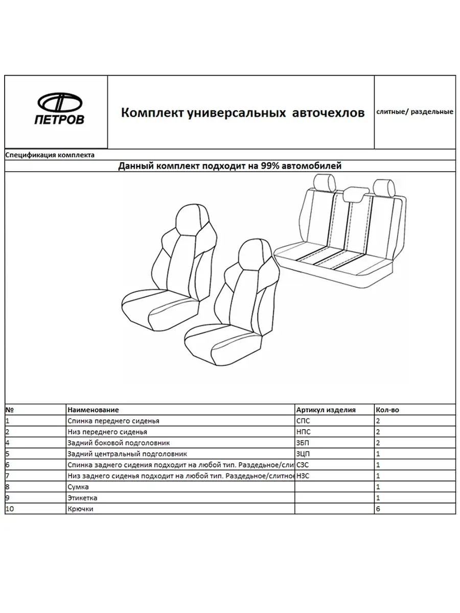 Чехлы в машину Универсальные Премиум Авто 38158866 купить за 7 323 ₽ в  интернет-магазине Wildberries