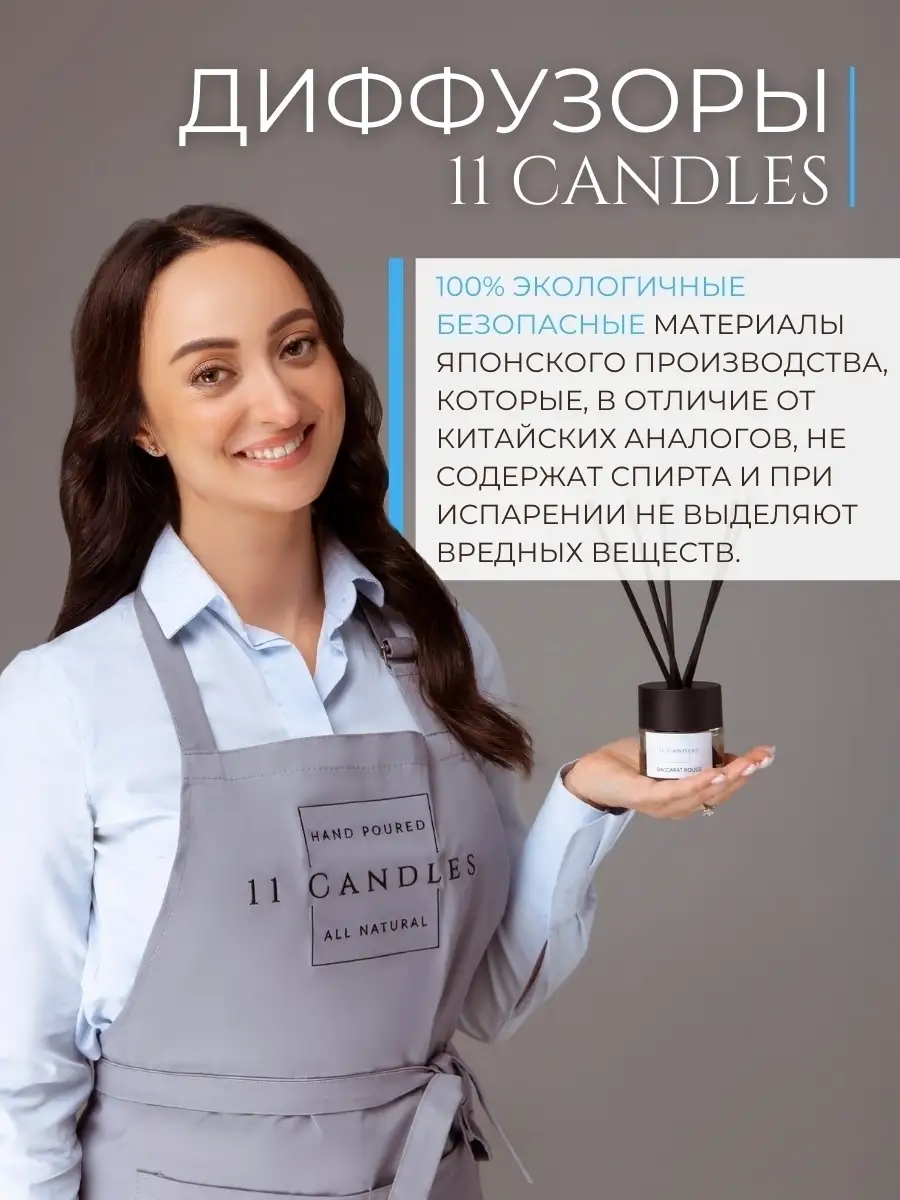 Диффузор для дома с палочками ароматический в подарок 11 Candles 38248990  купить в интернет-магазине Wildberries