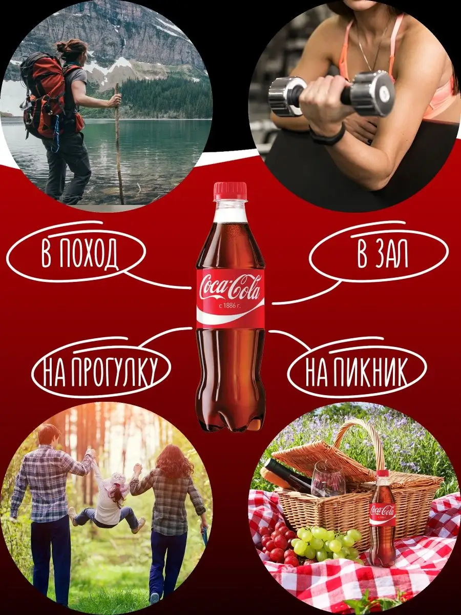 Напиток Coca-Cola газированный, 24шт х 0.5л Coca-Cola 38315075 купить в  интернет-магазине Wildberries