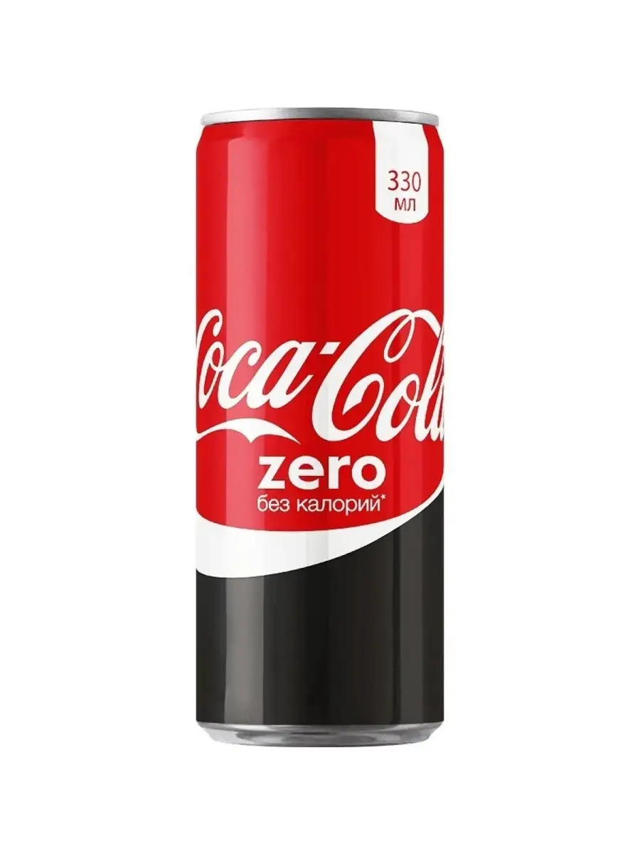 Напиток Coca-Cola Zero газированный, 12 штук по 0.33 л. Coca-Cola 38315082  купить в интернет-магазине Wildberries