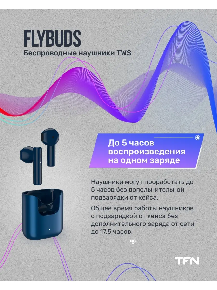 Беспроводные наушники TWS FlyBuds с игровым режимом TFN 38335447 купить в  интернет-магазине Wildberries