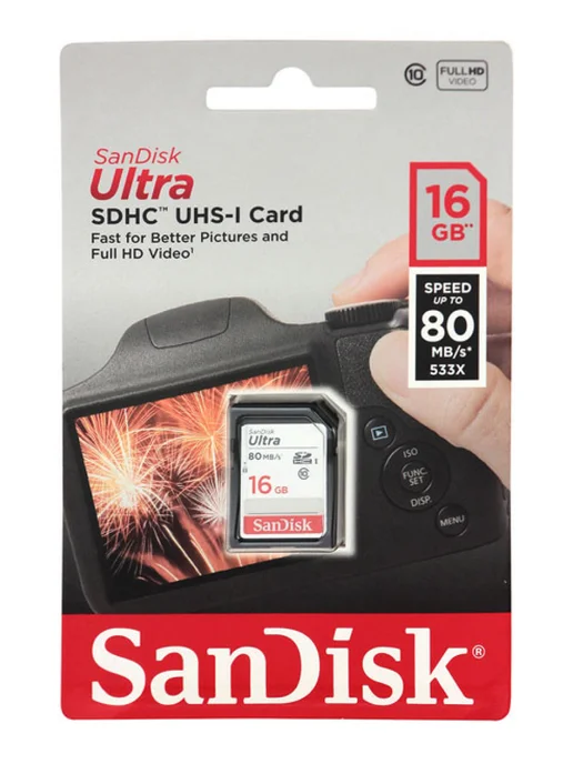 SANDISK Карта памяти SDHC Ultra Class 10 16GB, 16 ГБ, фото 3