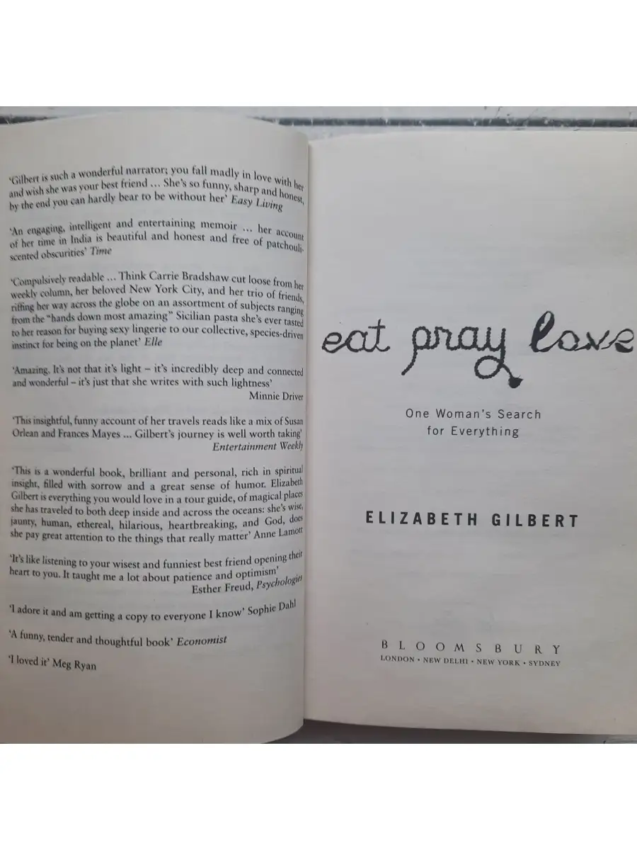 Eat, Pray, Love / Ешь, Молись, Люби Bloomsbury 38447397 купить за 925 ₽ в  интернет-магазине Wildberries