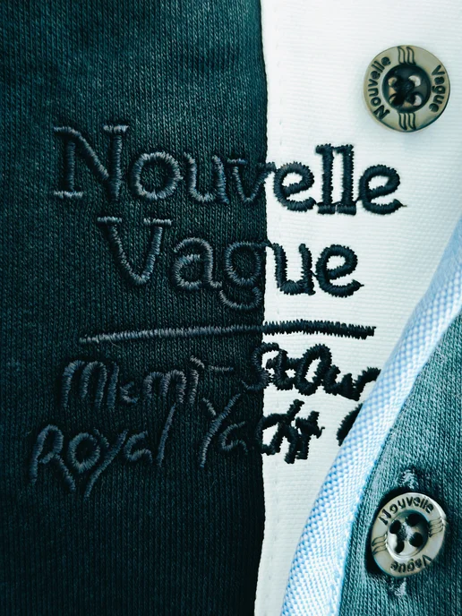 Nouvelle Vague Лонгслив мужской, поло с длинным рукавом хлопок Турция, синий, фото 3