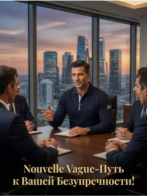 Nouvelle Vague Лонгслив мужской, поло с длинным рукавом хлопок Турция, синий, фото 8