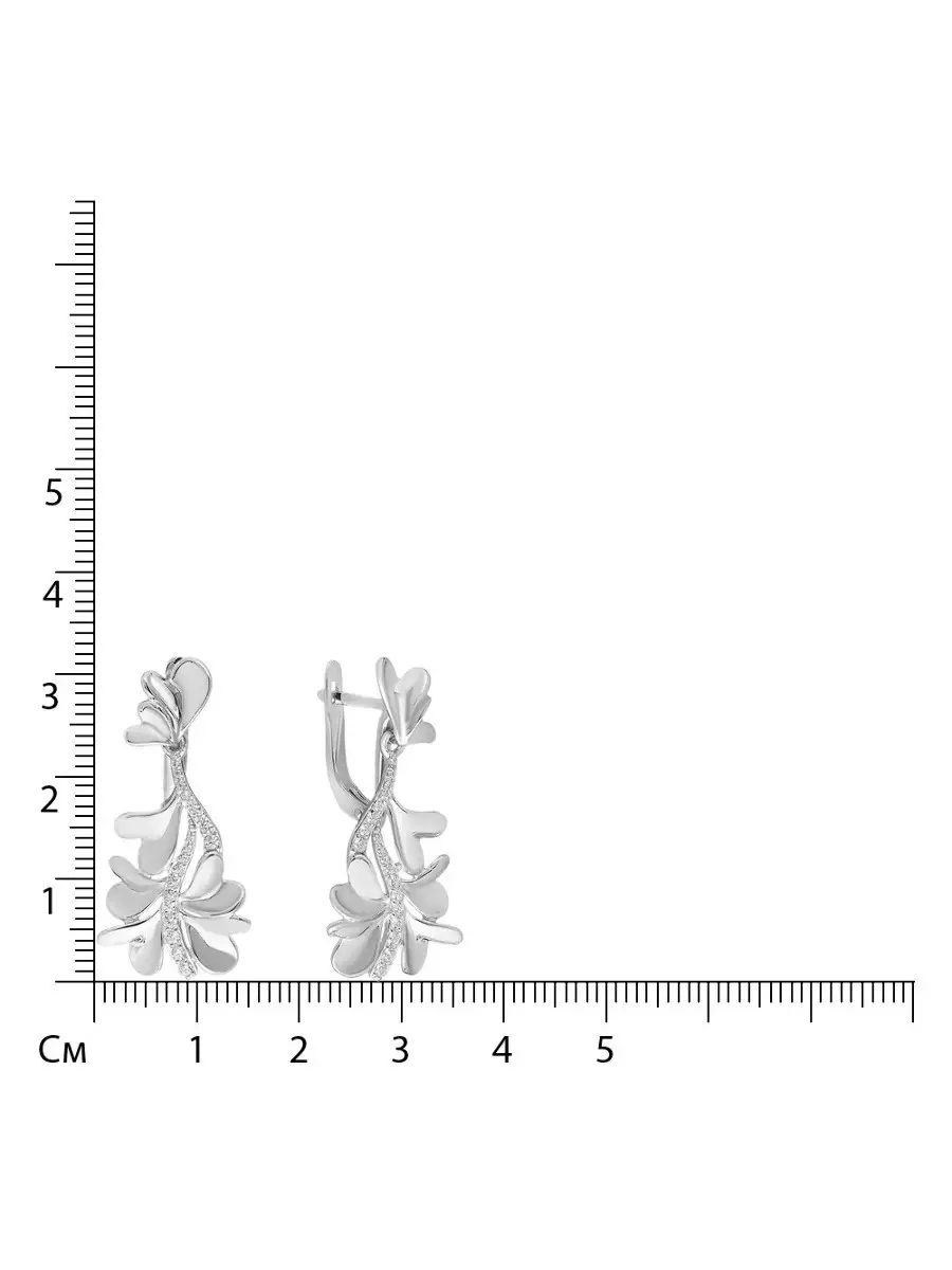 Серебряные серьги с Фианитами Ювелирочка 38522529 купить за 2 004 ₽ в  интернет-магазине Wildberries