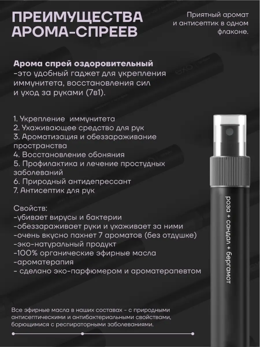 Антибактериальный спрей для рук EXO 38537764 купить в интернет-магазине  Wildberries