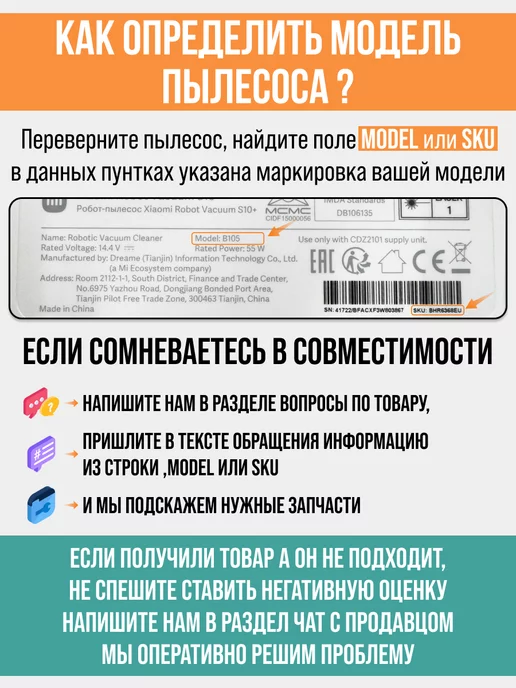 Xiaomi Фильтр для робота пылесоса Mop 1c, 2c, S10Plus, s40c, белый, фото 3