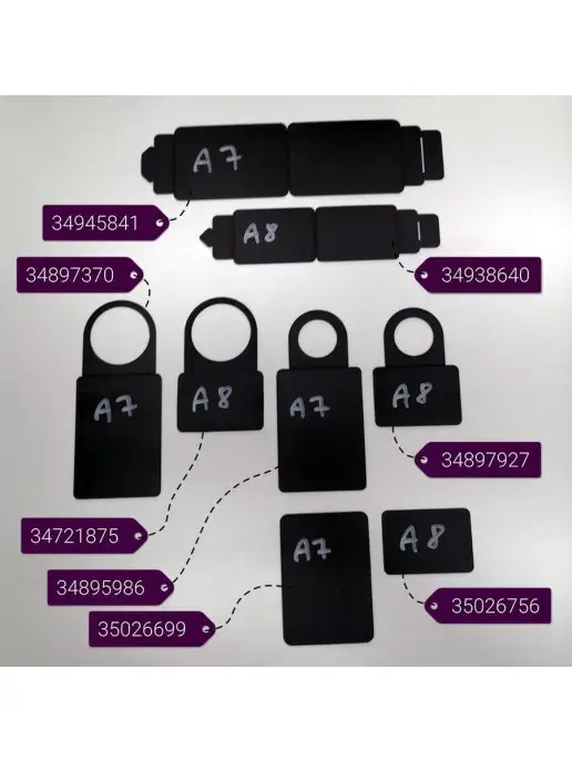 crafttags Ценник черный грифельный А8 для мела и маркера, черный, фото 7