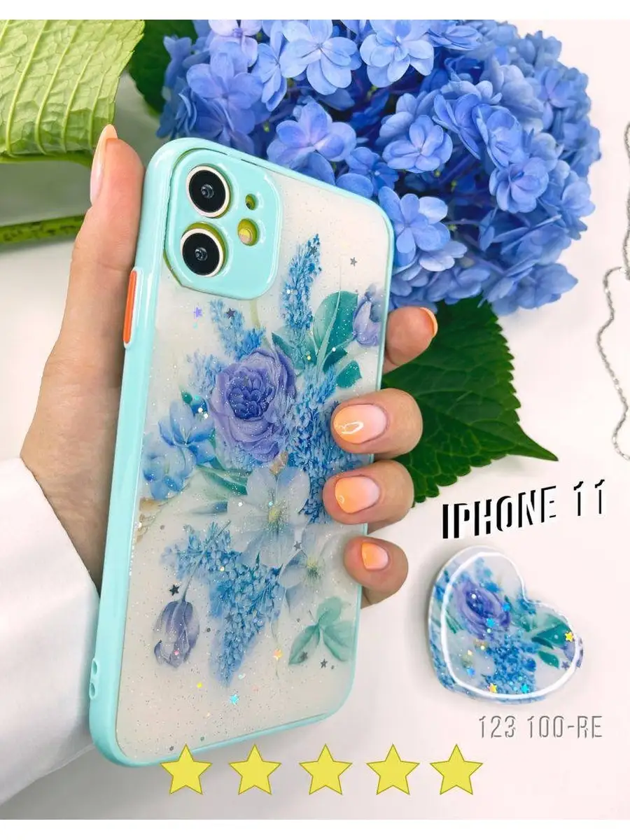 Чехол case с цветами на Apple iPhone 11 123 100-re 38730697 купить в  интернет-магазине Wildberries