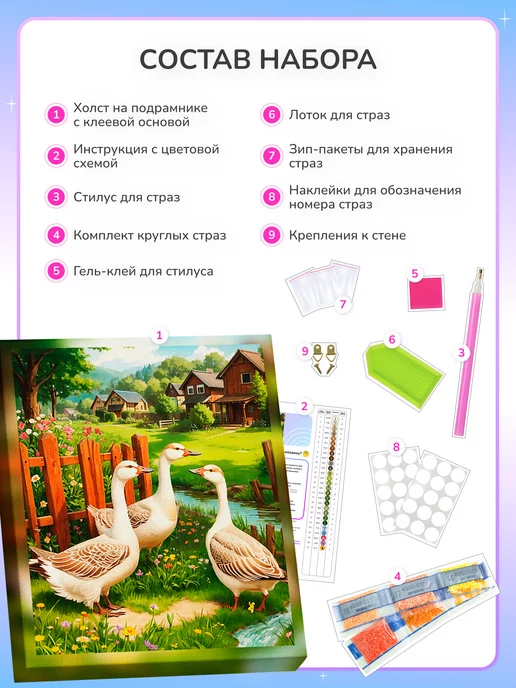 Алмазныи ряд Алмазная мозаика на подрамнике 20х30 Кот и бабочка, 20x30, фото 2
