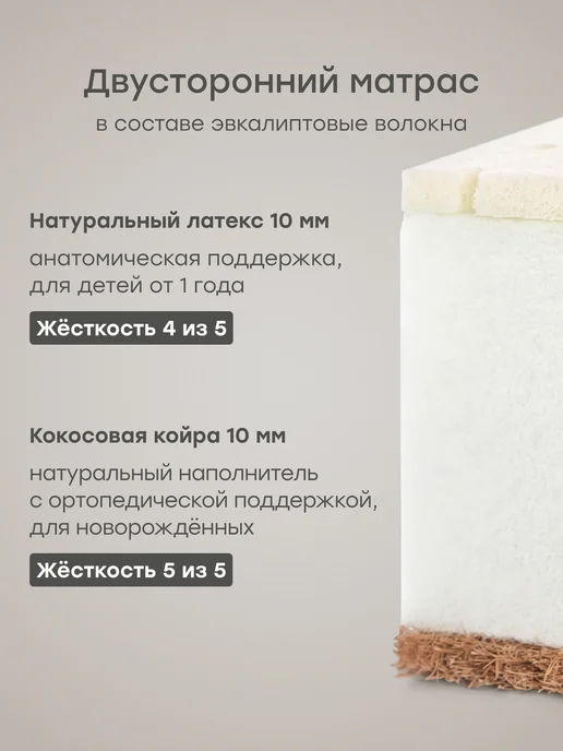 Happy Baby Матрас детский беспружинный ортопедический 90х70, 90x70, фото 2