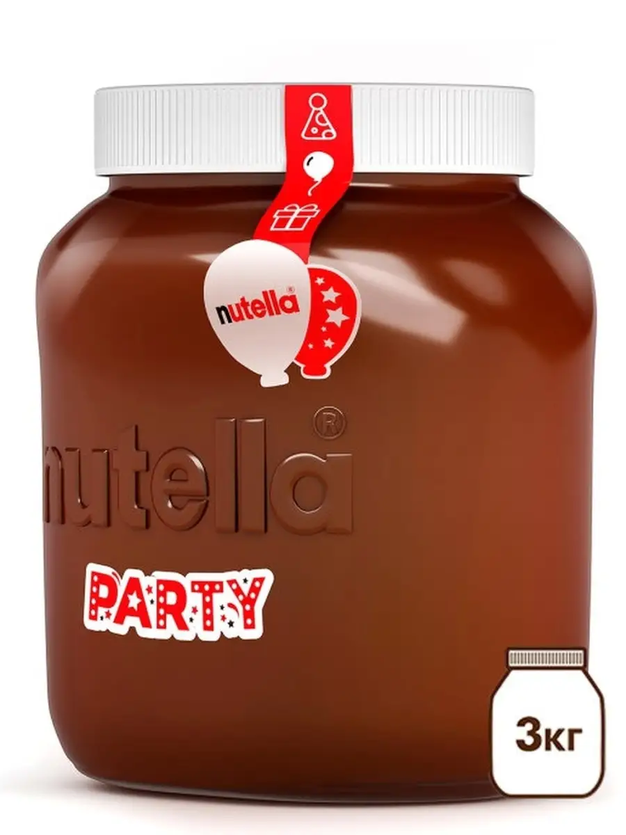 Ореховая паста Nutella в стеклянной банке Party edition, 3кг Nutella  38798037 купить в интернет-магазине Wildberries