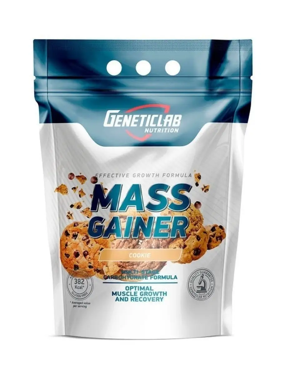 гейнер для набора массы MASS GAINER со вкусом Печенье 3000 грамм (30  порций) GENETICLAB 38825067 купить в интернет-магазине Wildberries