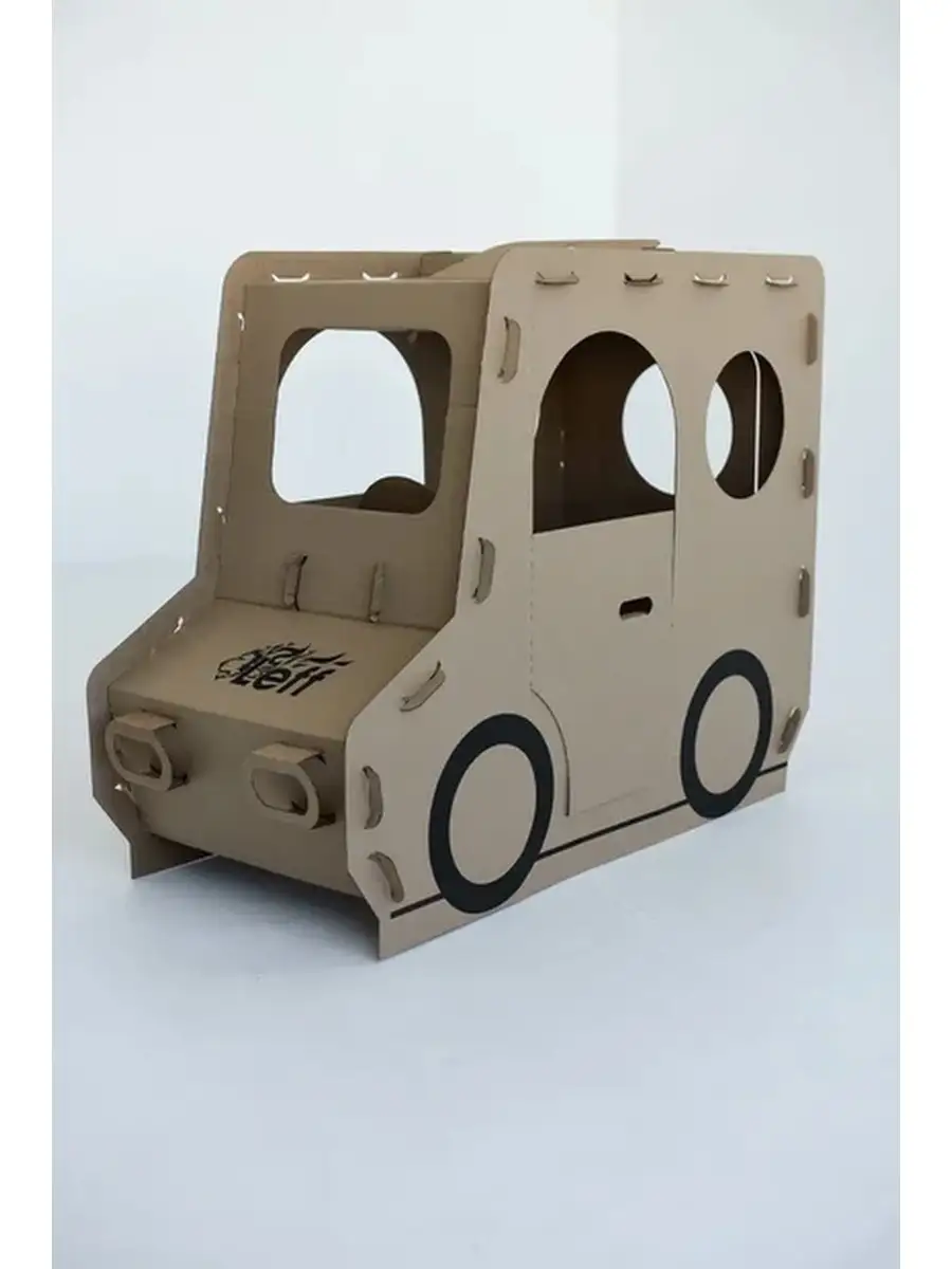 Машинка домик картонный из картона авто, развивающие игрушки