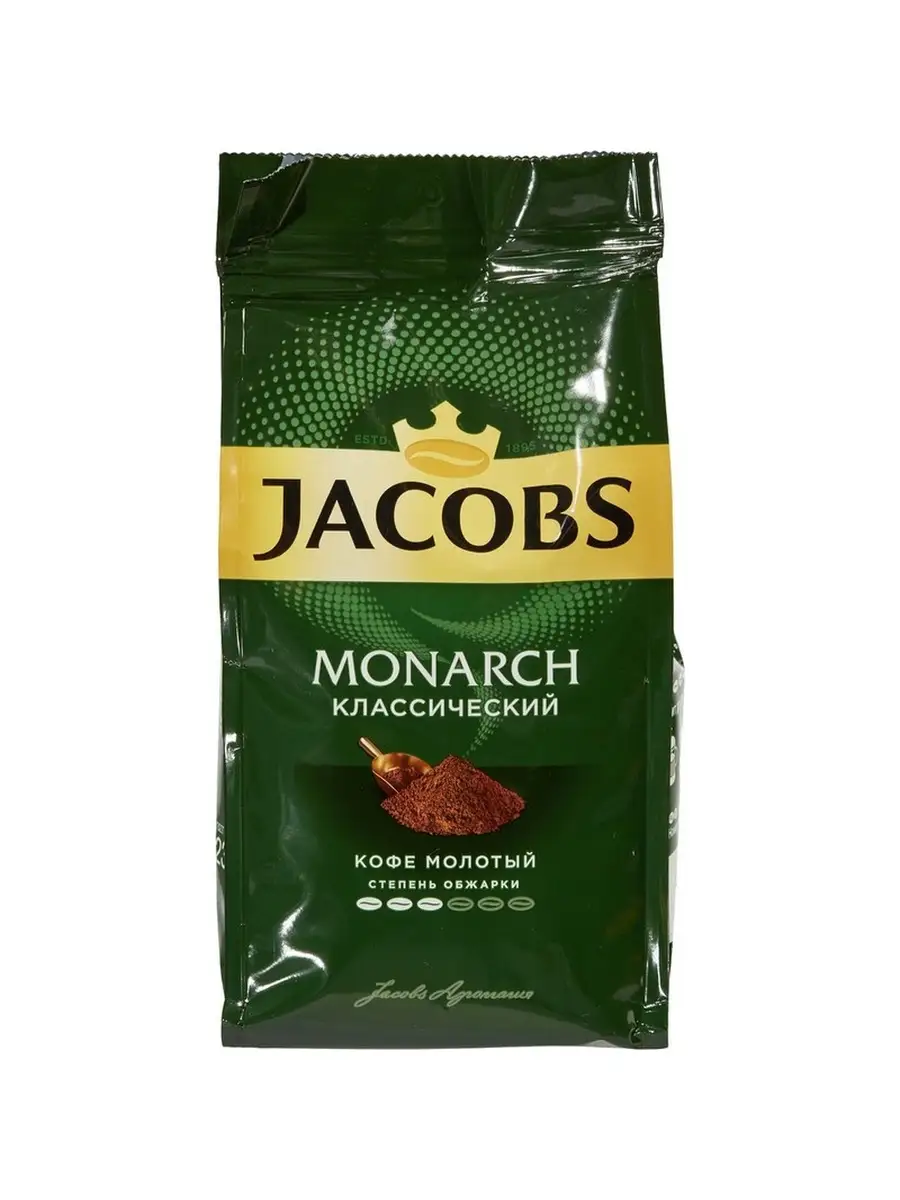 Кофе Jacobs Monarch молотый 230г пакет Jacobs 38957026 купить в  интернет-магазине Wildberries