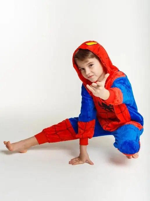 Kigo Кигуруми "Человек паук", пижама Spider-Man, синий, фото 7