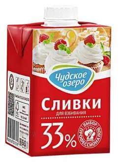 Профессиональные сливки для взбивания 33%, 500 мл Чудское озеро 39020968 купить за 530 ₽ в интернет-магазине Wildberries