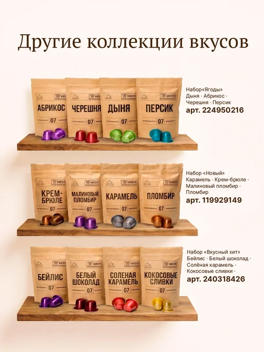 Вкусный кофе Капсулы для кофемашины кофе Любимый, вариант, фото 8