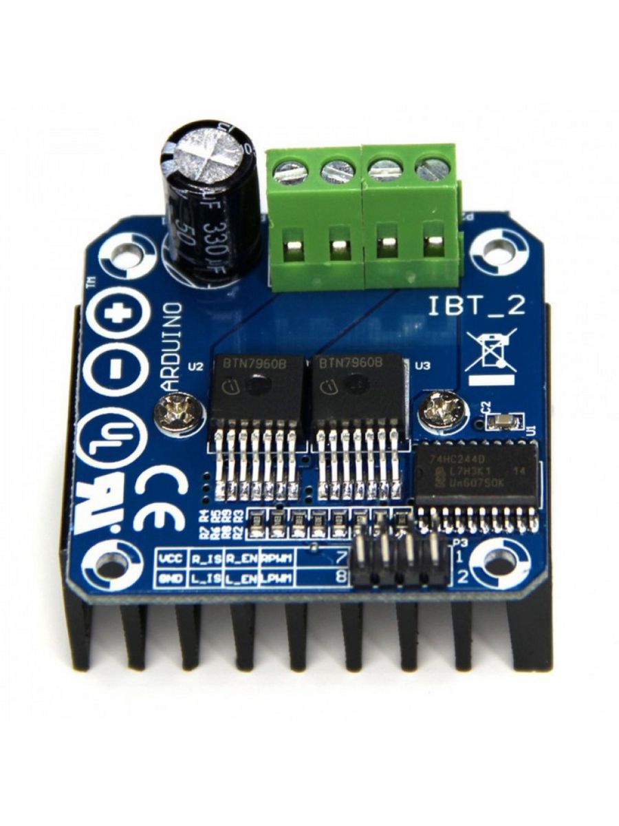 Modules h. Bts7960 Arduino. Двойной драйвер шагового двигателя bts7960b DC 43a. Драйвер мотора IBT_2. Bts7960 fritzing.