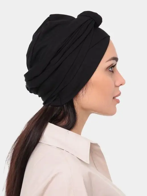 HALVA Тюрбан весенний трансформер, черный, фото 8