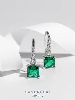 Серебряные серьги с нанокристаллом SamoroDki Jewelry 39197910 купить за 1 536 ₽ в интернет-магазине Wildberries