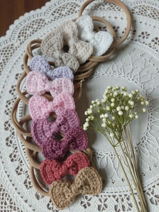 E.KO Knitted accessories Повязка на голову, белый, фото 3