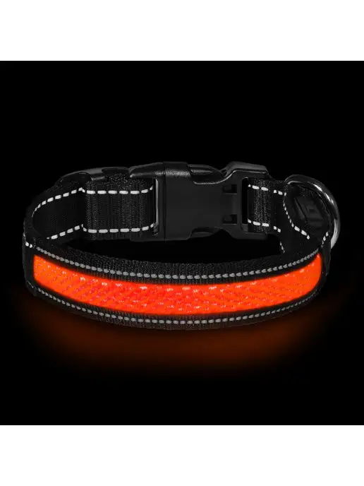 PetShop Ошейник для собак светящийся "Мэнни" 40 см Таппи, оранжевый, фото 3