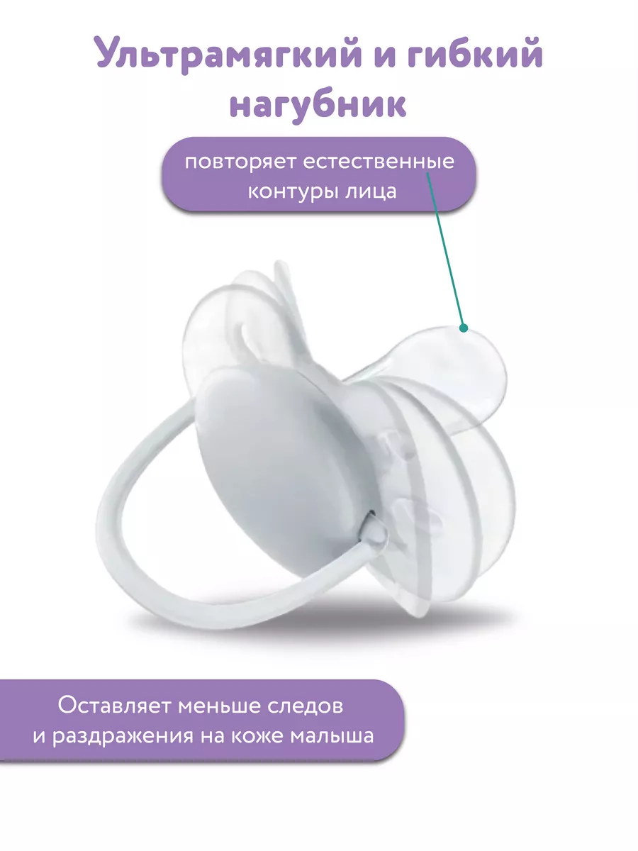 Philips AVENT Пустышка ultra soft SCF223/02 с футляром 6-18 мес, 2 шт