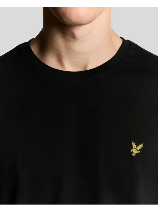 Lyle & Scott Лонгслив футболка с длинным рукавом черный хлопок плотный, черный, фото 4