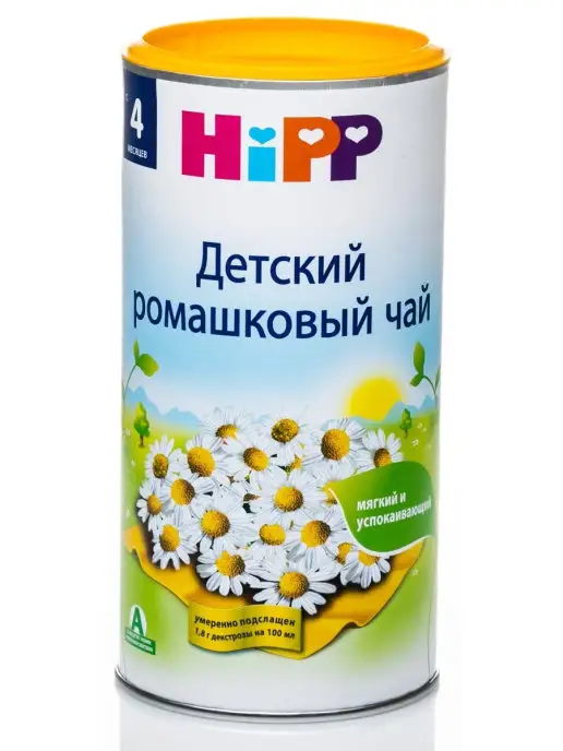 Hipp Чай гранулированный ромашковый, с 4 месяцев, 2х200 г, 2x200, 200 г, фото 2