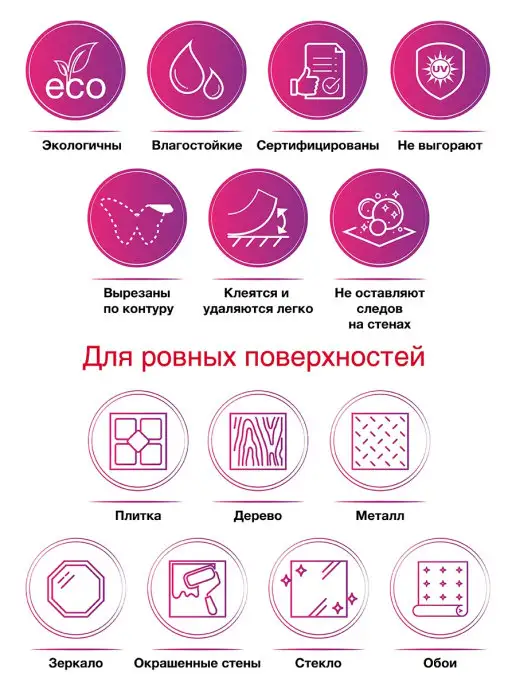 Наклейки новогодние двусторонние на окна стену зеркало 2025