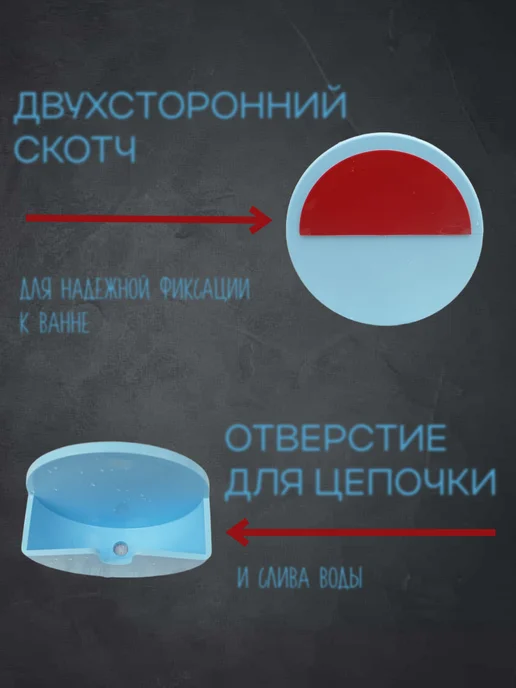 ДомСинтек Пробка для ванной, голубой, фото 3
