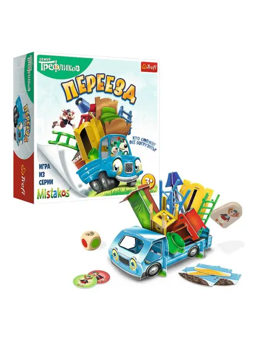 Trefl Настольная игра балансир для детей Переезд, синий, фото 2