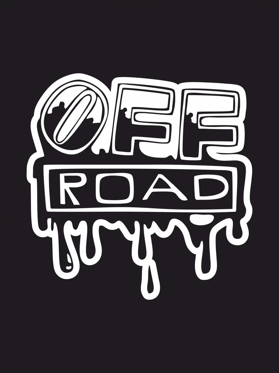 Наклейка на авто - Off road 17x17см