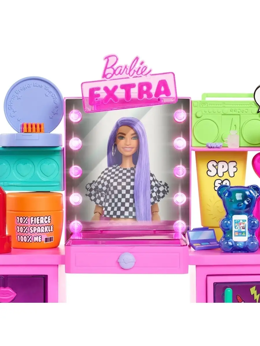 Набор игровой Barbie EXTRA Барби Экстра Туалетный столик GYJ70 Barbie  39613866 купить за 7 654 ₽ в интернет-магазине Wildberries