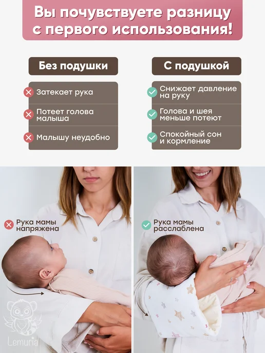 Lemuria Муфта-подушка для кормления новорожденных на руку, белый, фото 5